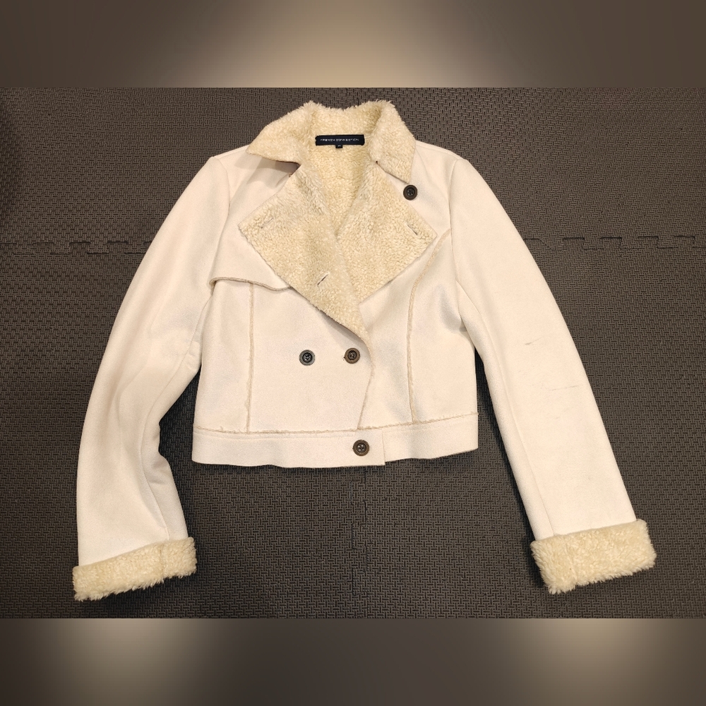 French Connection Cream Teddy Jacket